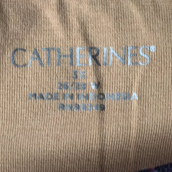 Catherines Shirt Womens 3X Top Blouse Animal Stripe Wood Nature Pattern 26/28 - Picture 11 of 12
